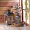 12.25" Rustic Wooden Hanging Monticello Candle Lantern